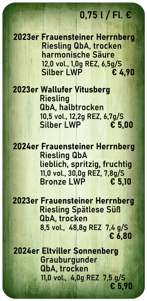 Weinpreisliste 2025/3 - Weingut Markus Schneider Weinpreisliste 2025/3 - Weingut Markus Schneider