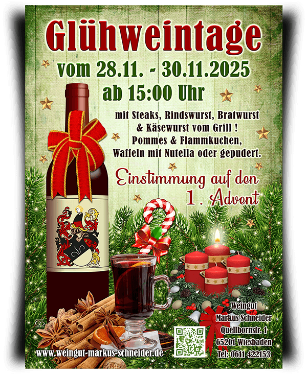 Glühweintage vom 28.11.-30.11.2025 Glühweintage vom 28.11.-30.11.2025
